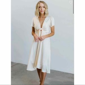 Poppy Satin MIDI Dress